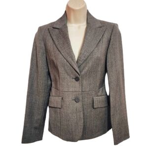 Benetton Wool Blazer Jacket Gray Made In Italy Size 38